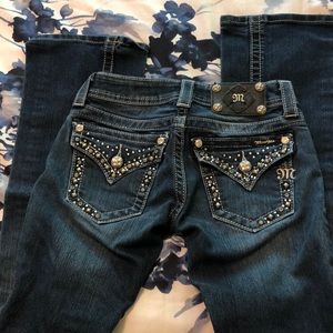 So 24 waist Miss Me boot cut jeans